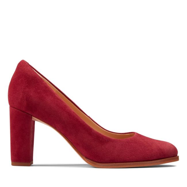 Zapatos De Tacon Clarks Kaylin Cara 2 Mujer Rojas | CLK281VZX